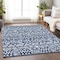 Homeroots 3' X 5' Navy Blue And Ivory Southwestern Washable Indoor Outdoor Area Rug 594178 - alternate 2