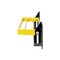 K&M Mfg Universal Flip-Up Tractor Step Yellow/Black Powder Coat Finish 3452 - alternate 2