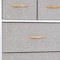 Homeroots 23" Gray and White Steel and Fabric Six Drawer Chest 484712 - alternate 2