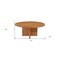 Homeroots 70" Natural Rounded Solid Wood Dining Table 488703 - alternate 2