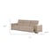 Homeroots 110" Beige Top Grain Leather Reclining Metal USB Sofa 720305 - alternate 2