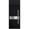 Vdomdoors Steel Door Deux 6072 Black Enamel Transom Window Sidelite Entry Door Painted W36xH80+16 Left hand I DEUX6072EXD-BLK-W36 X H80+16-LH-I - alternate 1