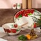 Gibson Home 4 Piece Ceramic Serving Set in White With Poinsettia Decorations 80614.04RR - alternate 2