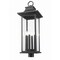 Z-Lite Tiberius 6 Light Outdoor Post Mount Fixture, Black/Clear Seedy, 12 In W x 34.75 In H 5017PHXLR-BK - alternate 2