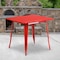 Flash Furniture Red Metal Table, 31.5SQ ET-CT002-1-RED-GG - alternate 2