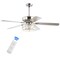 Jonathan Y Mandy 52" 3-Light Crystal Prism Drum LED Ceiling Fan With Remote, Chrome JYL9706A - alternate 2