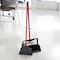 Libman Lobby Broom and Dust Pan, 10 in Sweep Face, 4-1/2 in L Trim, PET Bristle, 40-1/2 in L, Steel 919 - alternate 2
