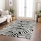 Homeroots 3' X 5' Black And Ivory Animal Print Washable Indoor Outdoor Area Rug 600588 - alternate 2