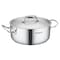 Korkmaz Gastro Proline 4.5 Liter Stainless Steel Low Casserole with Lid in Silver A2739 - alternate 1