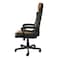 Elama High Back Adjustable Faux Leather Office Chair in Black and Brown ELM-F-003 - alternate 2