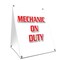 Signmission Mechanic On Duty, 36 Inch x 24 Inch A-frame Yard Sign, Plastic Sign SBC-2436-Mechanic On Duty - alternate 1