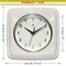 Infinity Instruments Square Retro Wall Clock, Ivory, 9.25" 13228IV-4103 - alternate 2