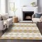 Homeroots 5' X 8' Gold Copper And Ivory Geometric Washable Indoor Outdoor Area Rug 597897 - alternate 2