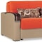 Homeroots 74" Orange Chenille Sleeper Sofa And Toss Pillows With Brown Legs 607196 - alternate 2