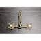 Kingston Brass Two-Handle Wall Mount Bridge Kitchen Faucet, Polished Brass KS2442AX - alternate 2