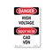 Signmission Safety Sign, OSHA Danger, 18" Height, High Voltage Bilingual OS-DS-D-1218-VV-1327 - alternate 1