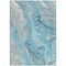 Homeroots 9' X 12' Teal Blue And Ivory Abstract Washable Indoor Outdoor Area Rug 617618 - alternate 2