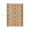 Homeroots 8' X 10' Beige Orange And Red Geometric Washable Indoor Outdoor Area Rug 581524 - alternate 2