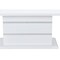 Homeroots 79" White Faux Crystals Glass and Wood Pedestal Base Dining Table 564902 - alternate 2