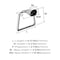 Amerock St. Vincent Chrome Contemporary 5-9/16 in 141 mm Length Towel Ring BH3604226 - alternate 2