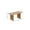 Homeroots 67" Natural Solid Wood Double Pedestal Base Square Dining Table 721132 - alternate 2