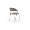 Homeroots Set of Two Gray and Silver Faux Leather and Stainless Steel Open Back Dining Side Chairs, 2PK 719101 - alternate 2