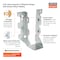 Simpson Strong-Tie ZMax 6.63 in. H X 1.56 in. W 18 Ga. Galvanized Steel Joist Hanger LUS28Z - alternate 2