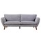Homeroots 79" X 39" X 34" Gray Polyester Sofa 373997 - alternate 2