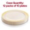 Smarty Had A Party 10.25" Ivory with Gold Harmony Rim Plastic Dinner Plates (120 plates), 120PK 640G-CASE - alternate 2
