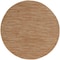 Homeroots 4' Rust And Beige Round Abstract Indoor Outdoor Area Rug 573834 - alternate 2