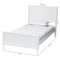 Baxton Studio Roni Modern White Wood Full Platform Bed with Scalloped Edges 256-14082-ZORO - alternate 2