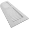 Ekena Millwork Smooth 2 Equal Louver w/Quarter Round Arch Top Faux Wood Shutters, 18W x 60H 42 Low Side, PR SHULVQ18X60SMPR - alternate 2
