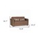 Homeroots 73" Brown Chenille Sleeper Sofa And Toss Pillows 607124 - alternate 2