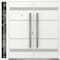 Vdomdoors Metal Double Doors Deux 1705 White Enamel 1 Sidelight Entry Modern Painted 88x96 (W72+16xH96) Left DEUX1705DEXD-BEM-W72+16xH96-LH-O - alternate 1