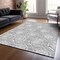 Homeroots 3' X 5' Gray And Silver Medallion Washable Indoor Outdoor Area Rug 587734 - alternate 2