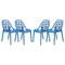 Leisuremod Cornelia Modern Stackable Dining Chair with Cut-Out Tree Design, Transparent Blue, 4PK C18TBU4 - alternate 1