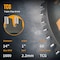 Powertec 14in Cold Saw Blade, 1in Arbor Metal Saw Blades, 66T TCG Cemented Carbide Teeth - 1600 Max RPM 14014 - alternate 2