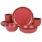 Gibson Home Rockabye 12 Piece Double Bowl Malemine Dinnerware Set in Red 136594.12 - alternate 1