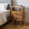 Homeroots 20" Brown Solid Wood Two Drawer Nightstand 651551 - alternate 2