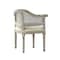 Homeroots 24" Cream And Beige Linen Arm Chair 533998 - alternate 2