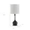 Homeroots 25" Blackened Bronze Metal Round Table Lamp With Off White Drum Shade 524685 - alternate 1