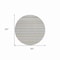 Homeroots 8' Silver And Gray Round Striped Washable Indoor Outdoor Area Rug 610566 - alternate 2
