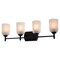 Vaxcel Laurelhurst 4-Light Vanity Light, Matte Black, White Marble Glass, 29.25-In. Wide W0579 - alternate 1