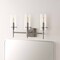 Jonathan Y Cato 21.25" 3-Light Modern Minimalist Iron/Glass LED Vanity, Nickel/Clear JYL7807B - alternate 2