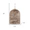 Homeroots Brown Single Rattan Dimmable Ceiling Light With Brown Shades 611630 - alternate 2