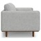 Homeroots 72" Gray Fabric Sofa With Ottoman With Brown Legs 641063 - alternate 2