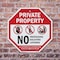 Signmission Private Property No Trespassing Sol, 6 Inch X 6 Inch, Plastic Sign OC-P-6-103 - alternate 2