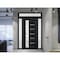 Vdomdoors Front Exterior Prehung FiberGlass Door Frosted Glass / Manux 8088 Matte Black / 2 Sidelight and Tra MANUX8088EXD-BLK-W12+36+12 x H80+14-LH - alternate 1