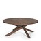 Homeroots 42" Brown Solid Wood Round Cross Legs Coffee Table 597142 - alternate 2