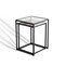 Homeroots Set of Two Clear and Black Glass and Metal Square Frame Nested Tables 632687 - alternate 2